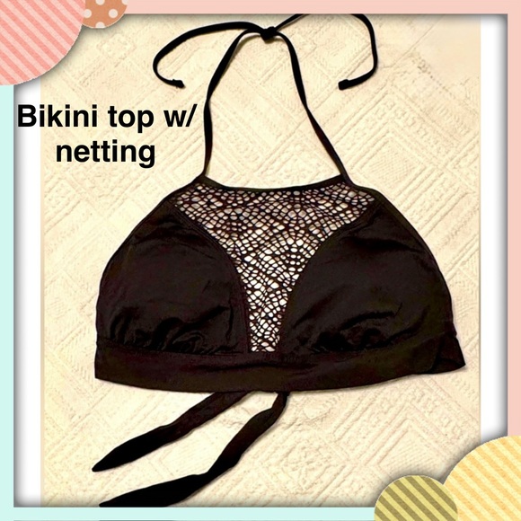Mossimo Supply Co. Other - Mossimo bikini swim top - Large - black - lace netted area in front